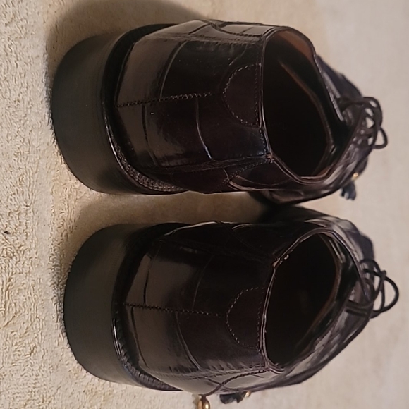 Brass boot mens alligator shoes - Picture 4 of 6